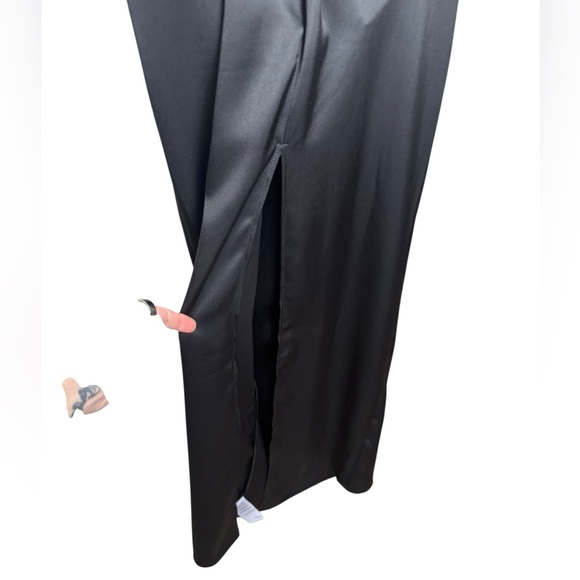 New Reformation Kacia Satin Bow Strap Dress - Picture 11 of 16